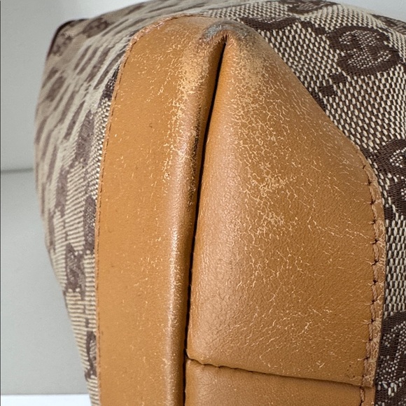 Authentic GUCCI GG Canvas Sherry Line Tote Bag Beige - Picture 10 of 16